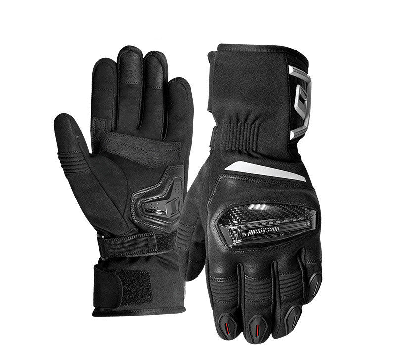 Men's Motorcycle Riding Gloves Anti-fall Genuine Leather Carbon Fiber