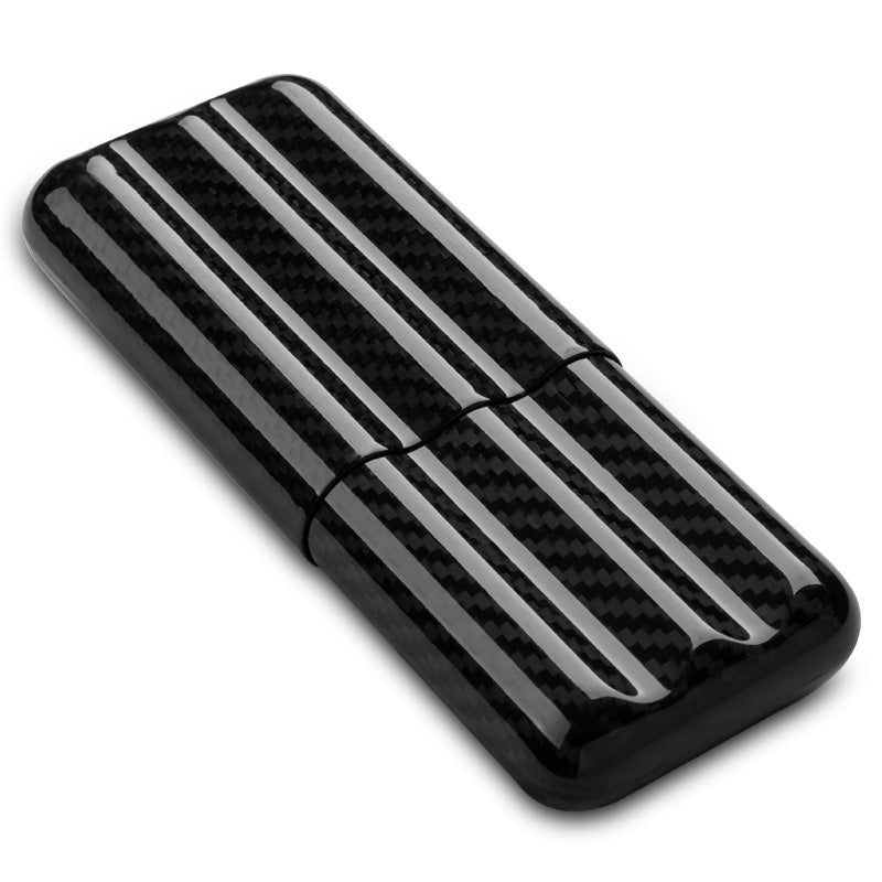 Portable 3 Vintage Carbon Fiber Cigar Tube Accessorie