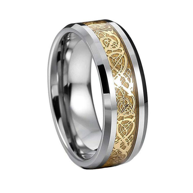 Titanium Steel Carbon Fiber Dragon Ring